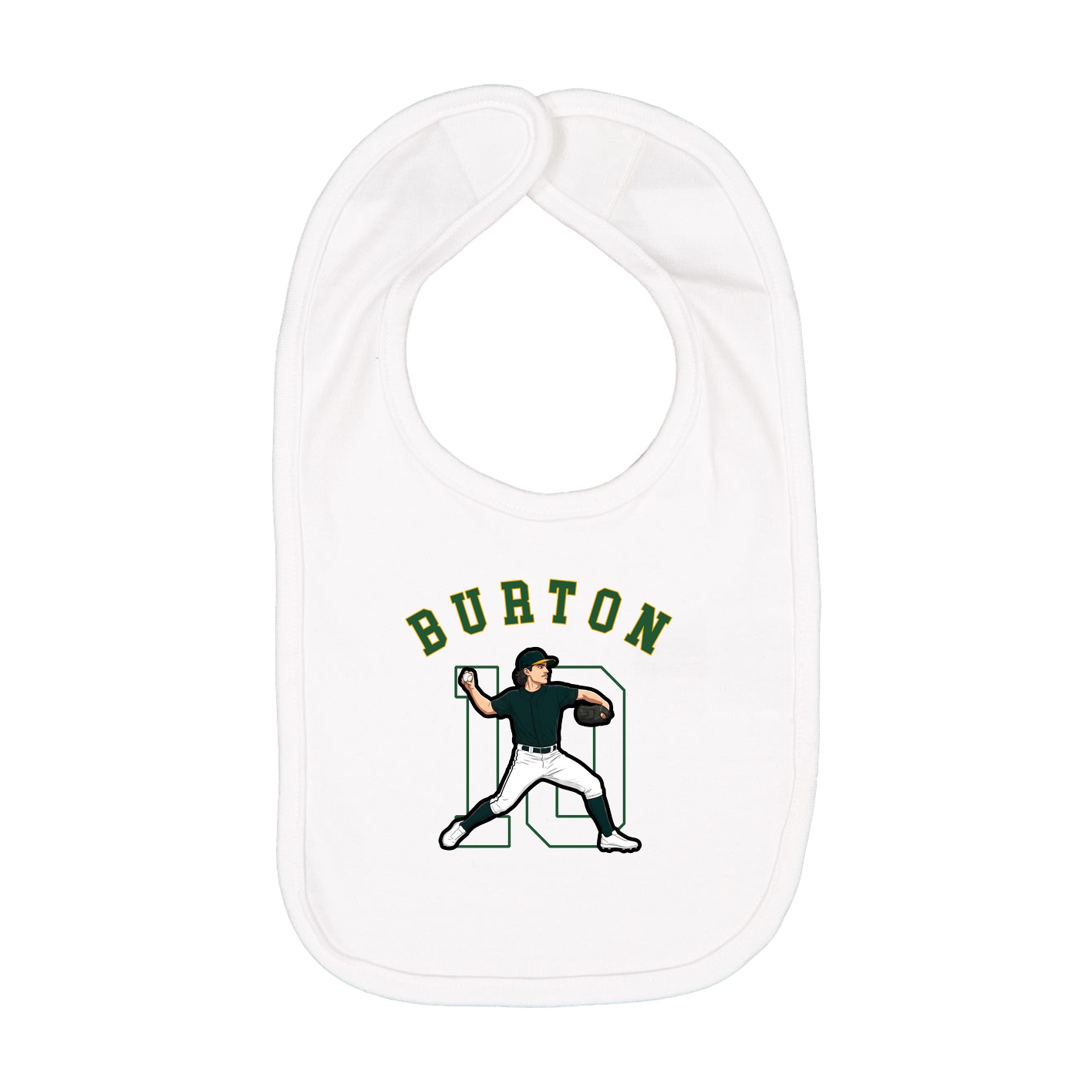 Infant Bib — Shirsey Arch in White