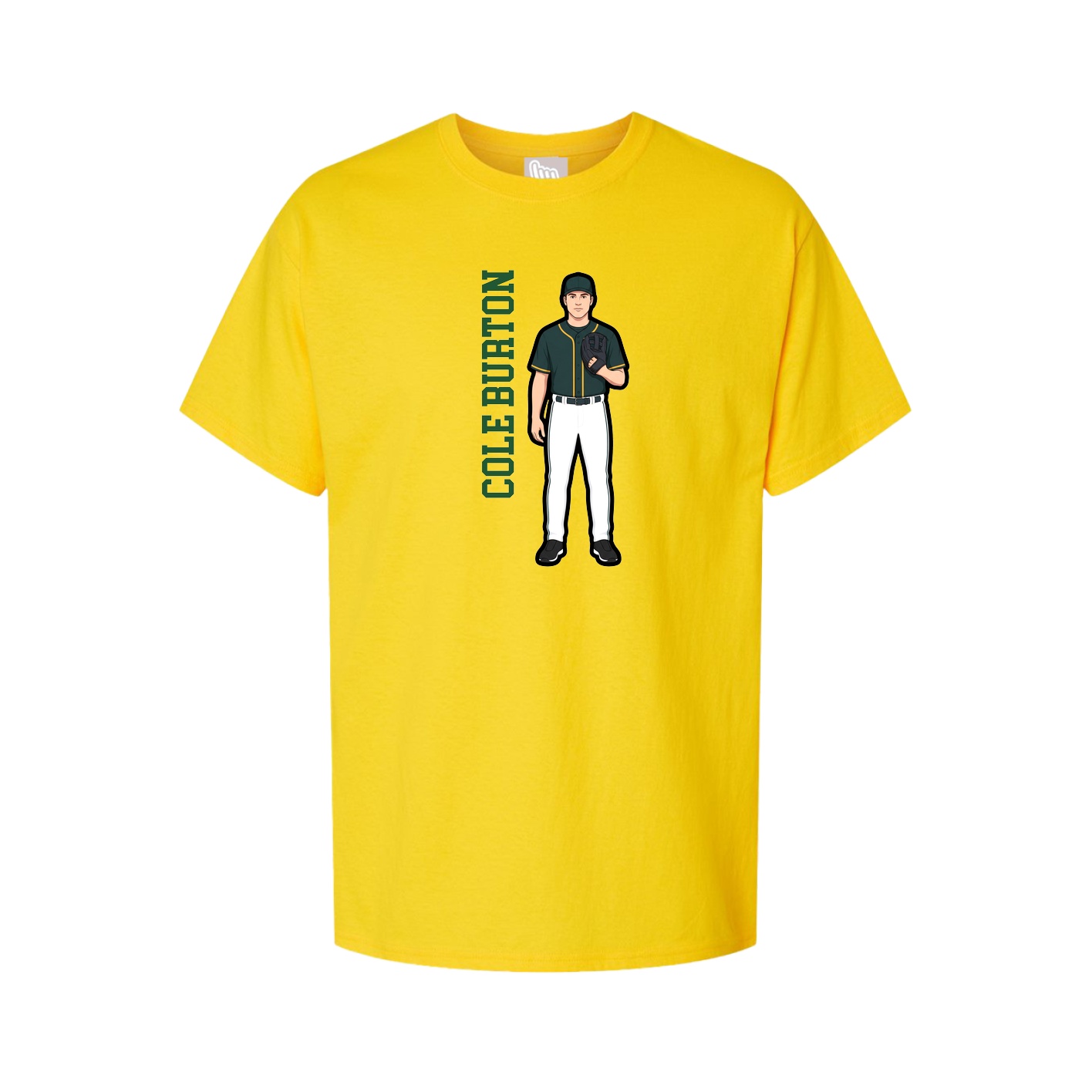 Youth Tee — Name Vertical in Gold