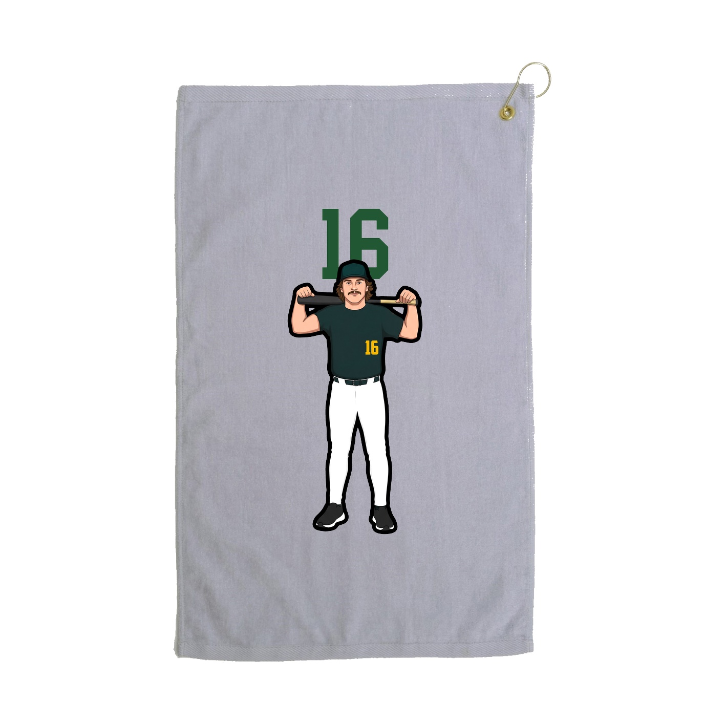 Golf Towel — Number Top in Grey