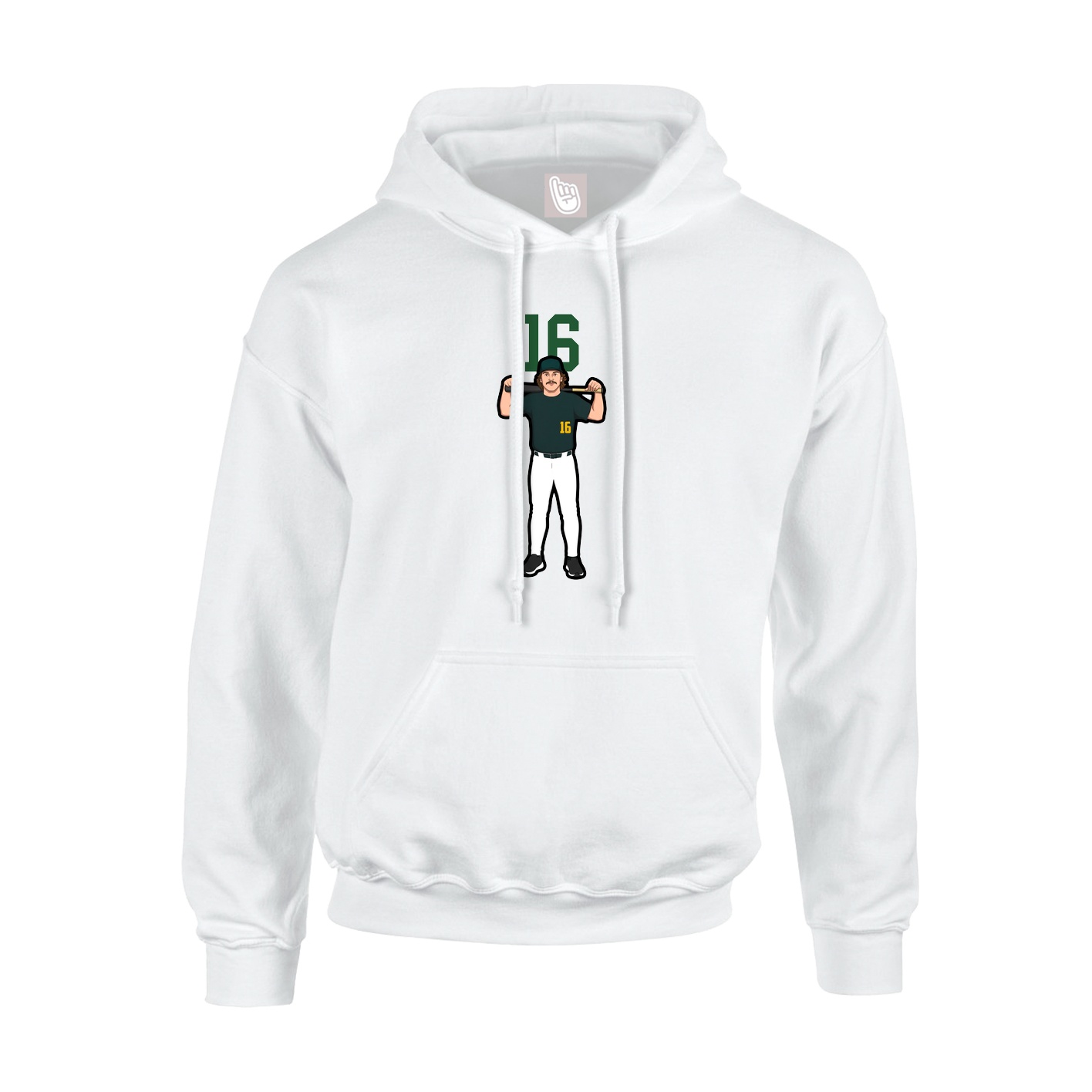 Hoodie — Number Top in White