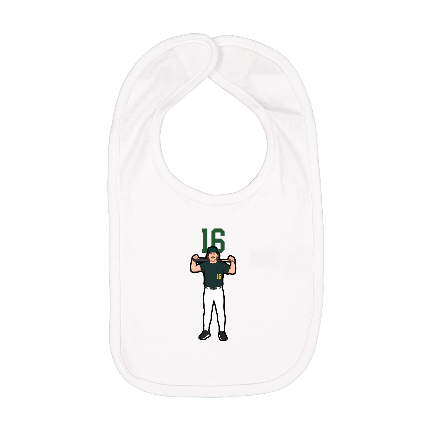 Infant Bib — Number Top in White