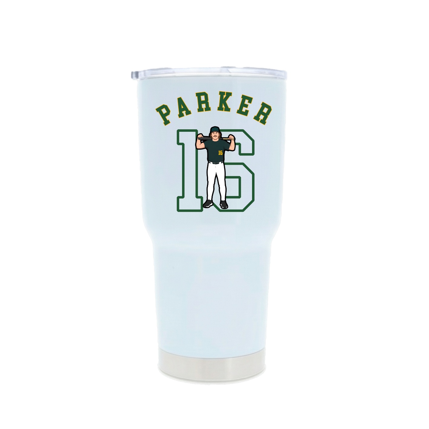 30oz Stainless Steel Tumbler — Shirsey Arch in White