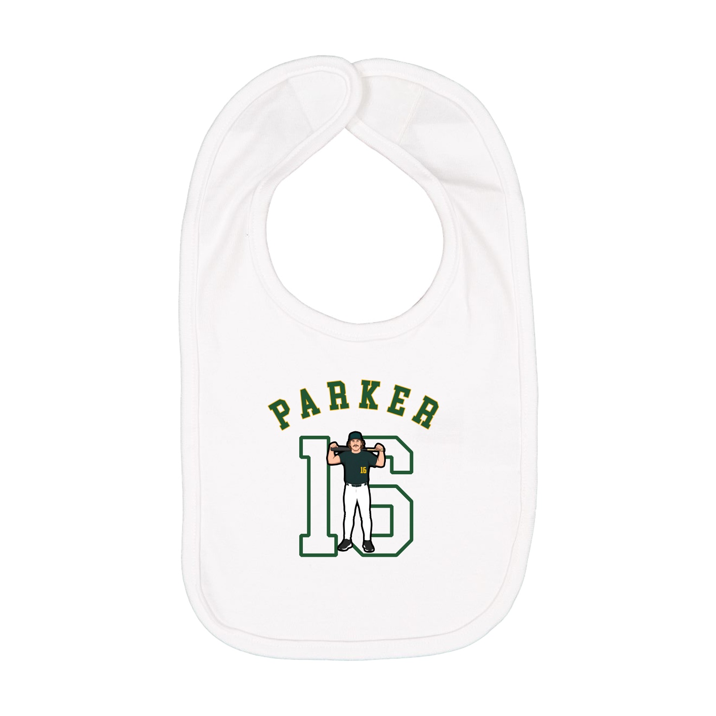 Infant Bib — Shirsey Arch in White