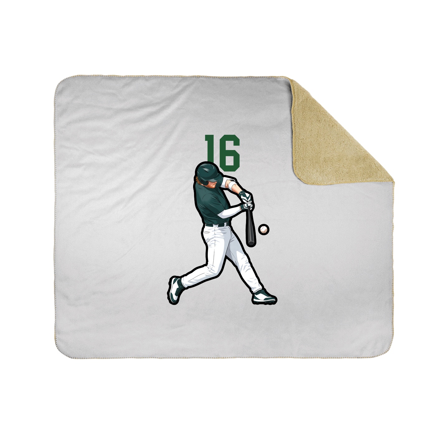 Throw Blanket — Number Top in White