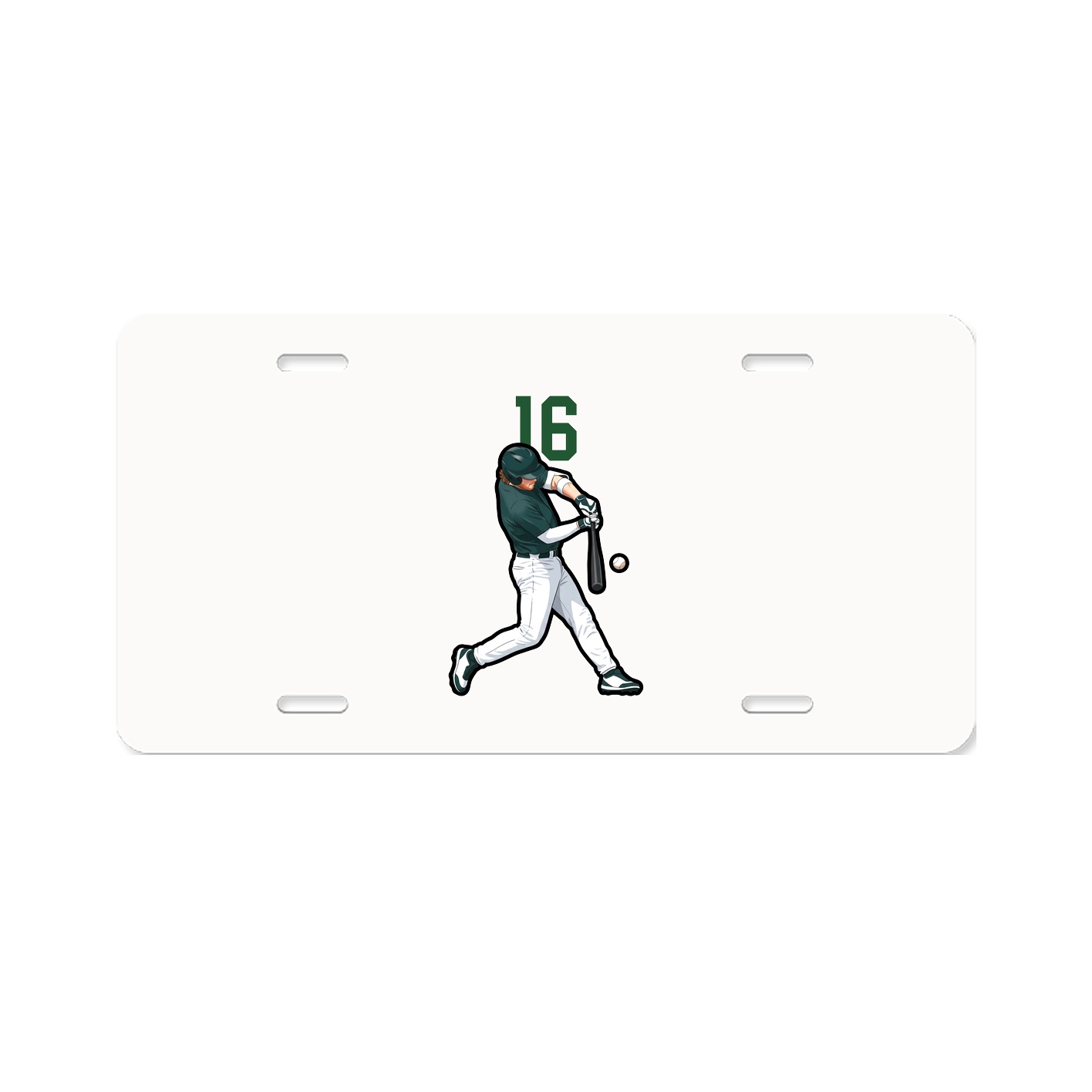 License Plate — Number Top in Classic