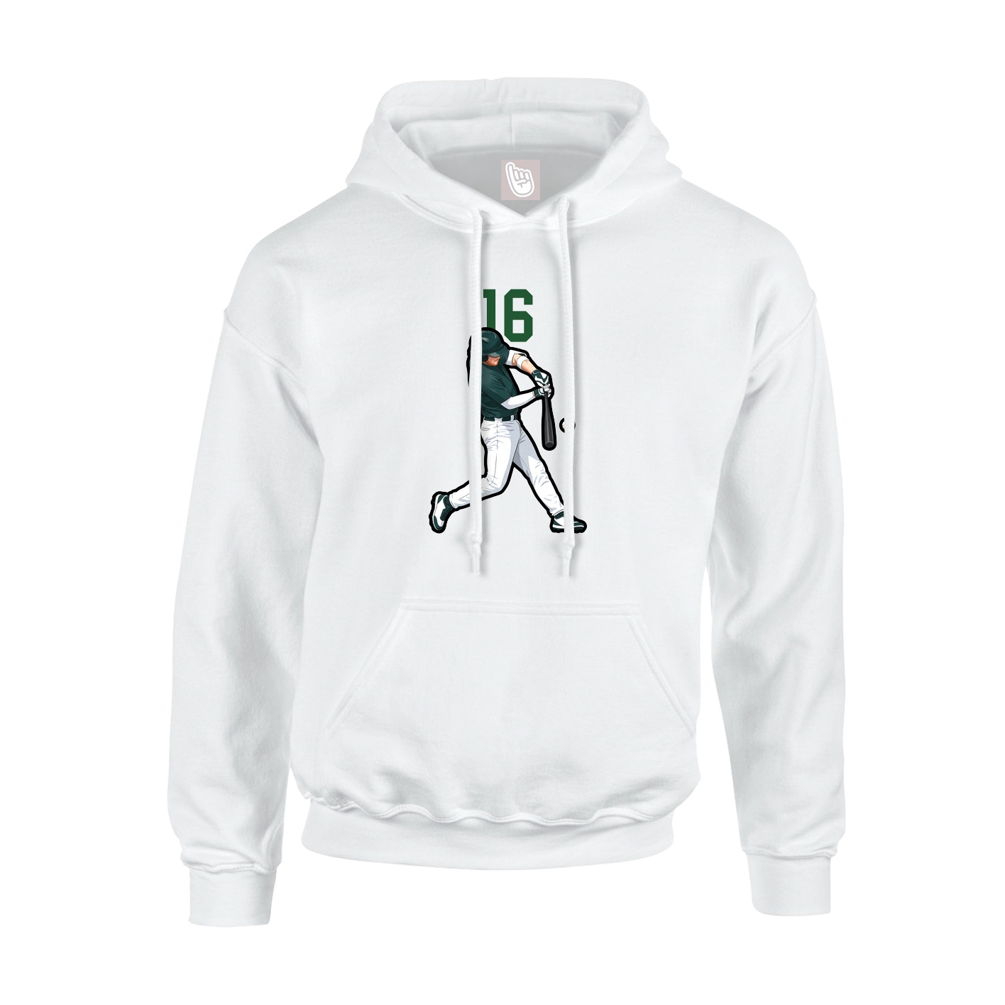 Hoodie — Number Top in White
