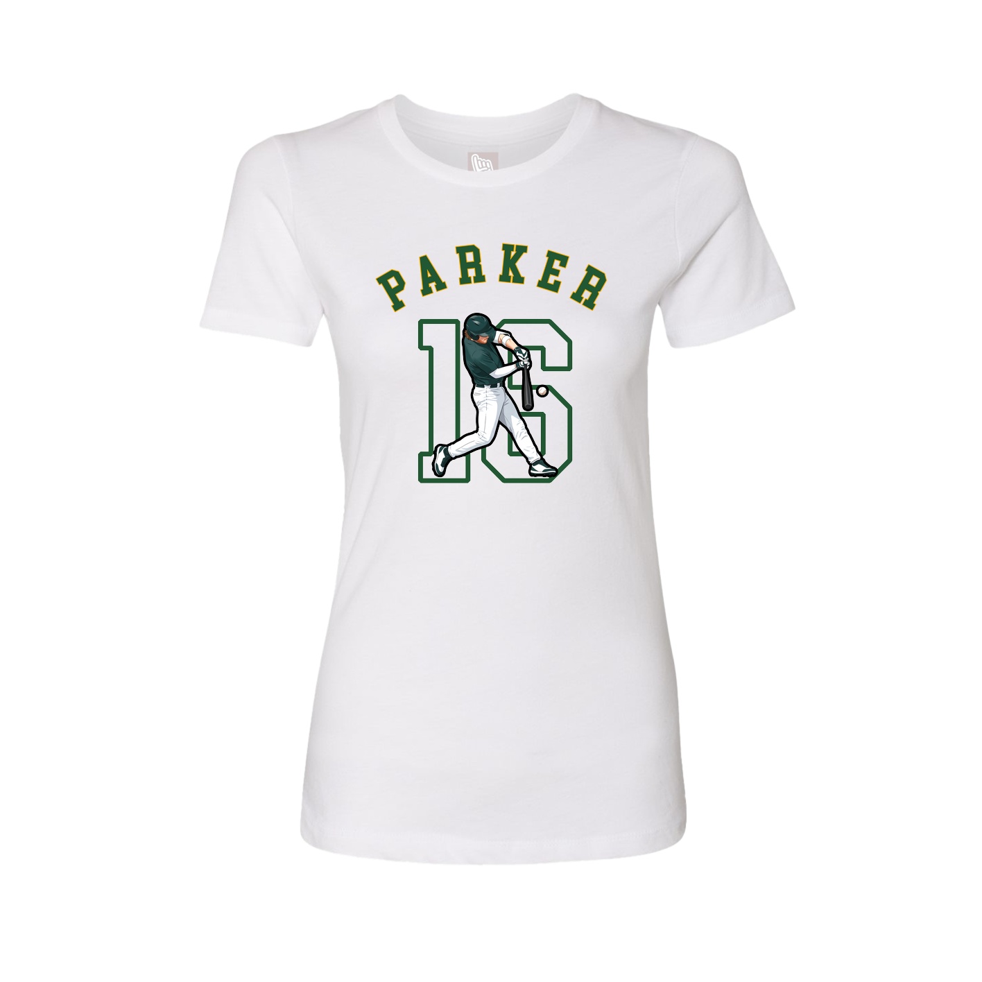 Fitted Women's Tee — Shirsey Arch in White