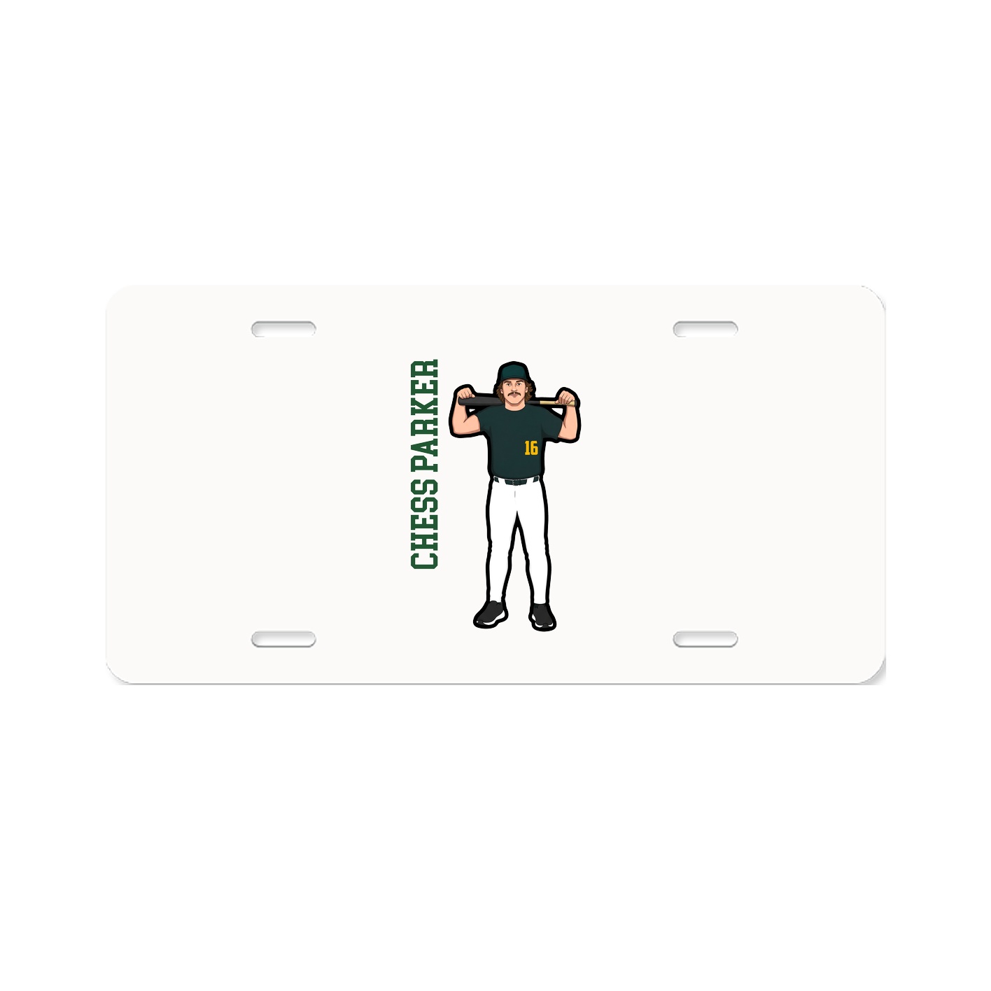 License Plate — Name Vertical in Classic