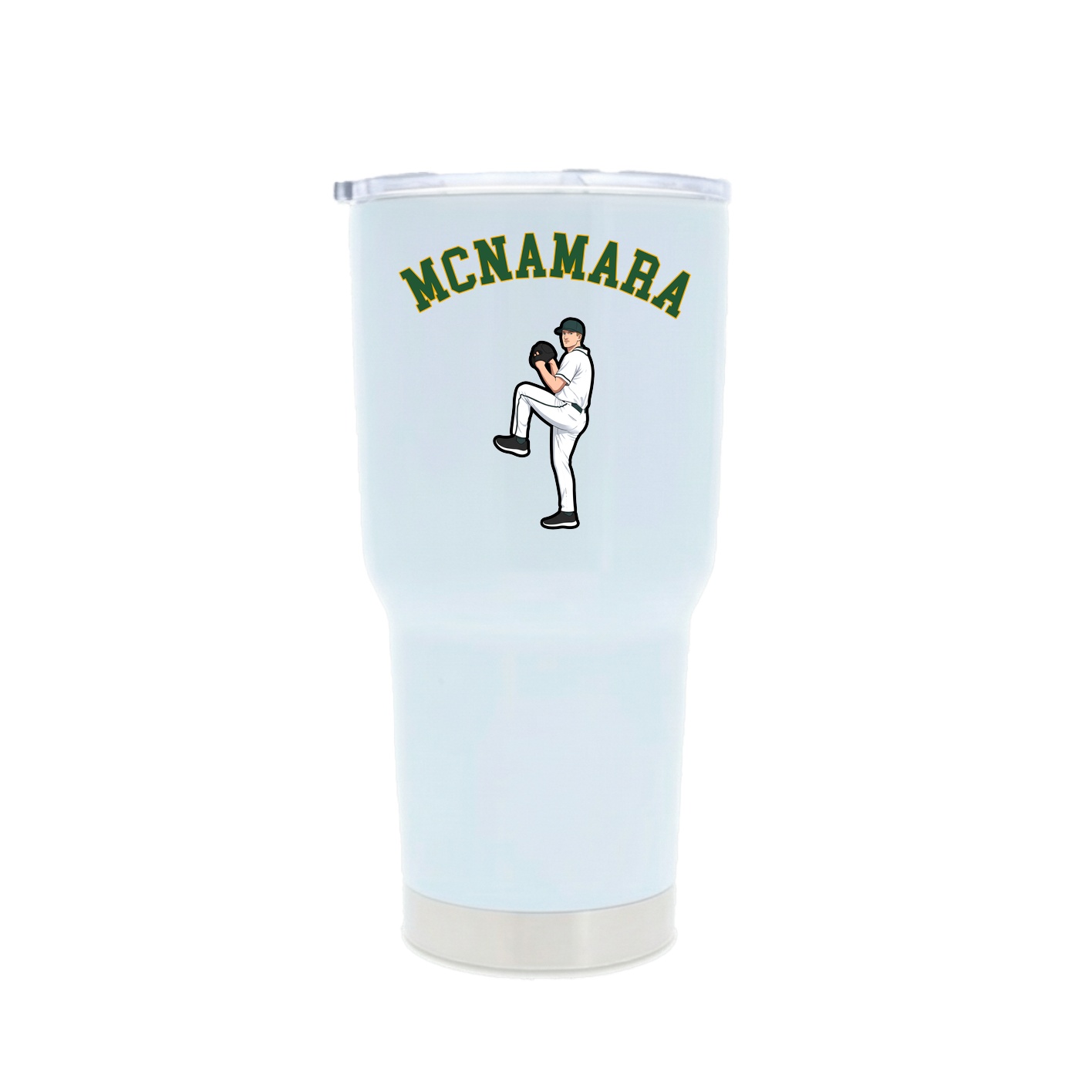 30oz Stainless Steel Tumbler — Shirsey Arch in White