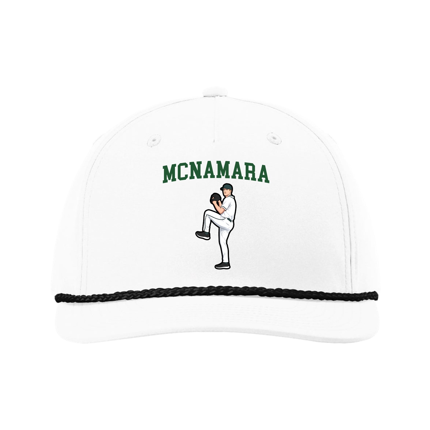Five-Panel Classic Rope Cap — Shirsey in White