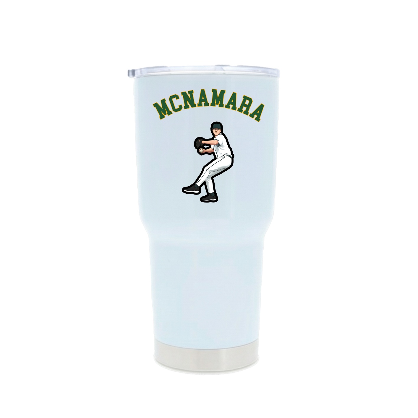 30oz Stainless Steel Tumbler — Shirsey Arch in White