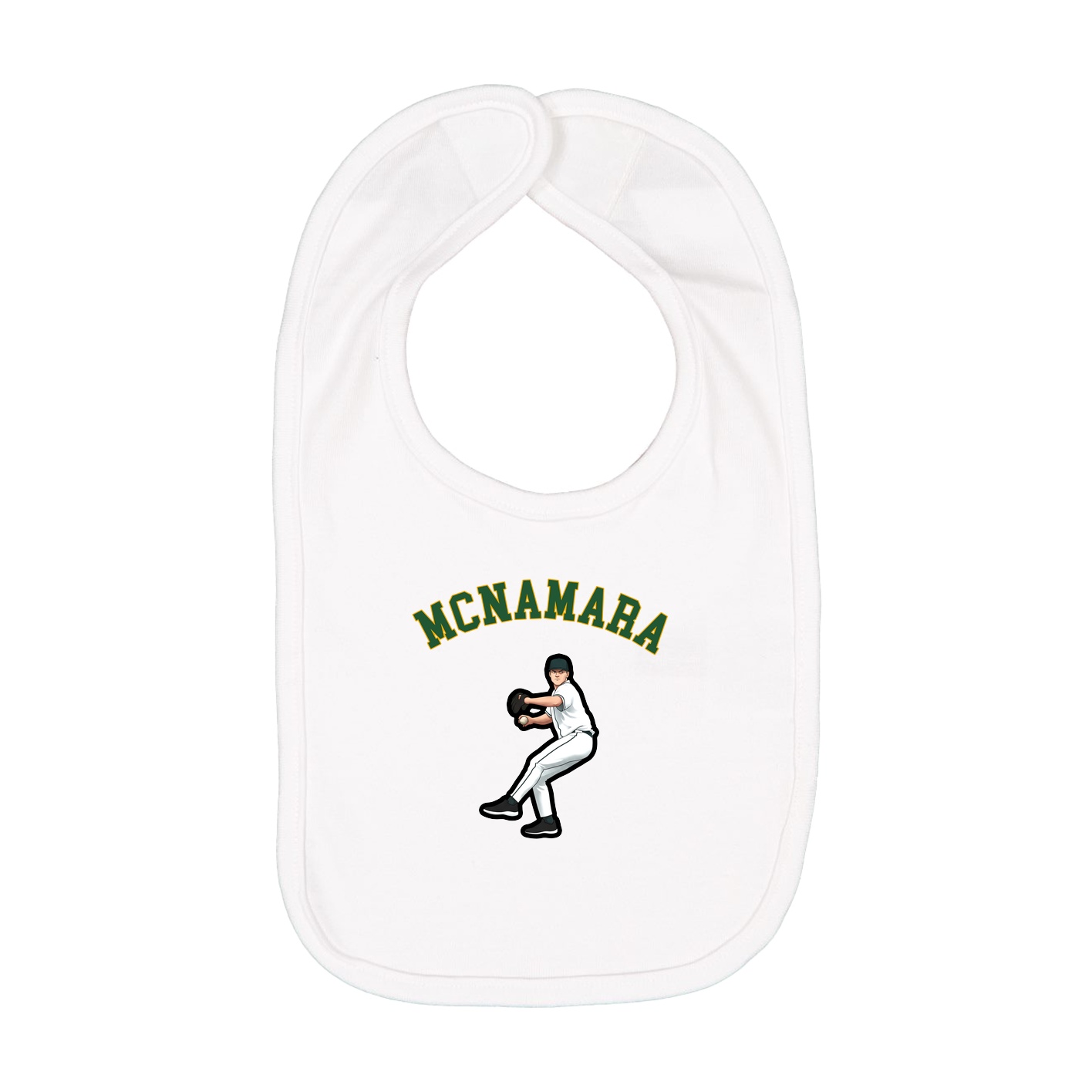 Infant Bib — Shirsey Arch in White