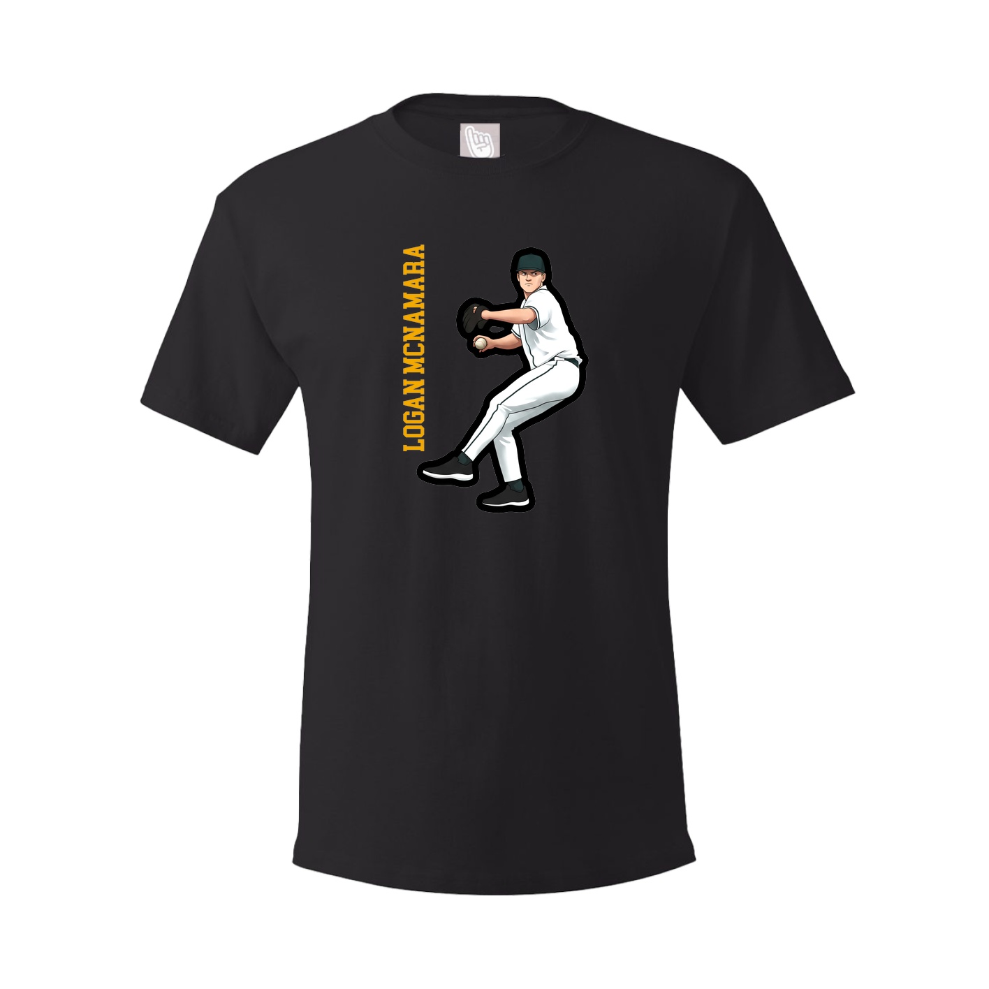 Tee — Name Vertical in Black