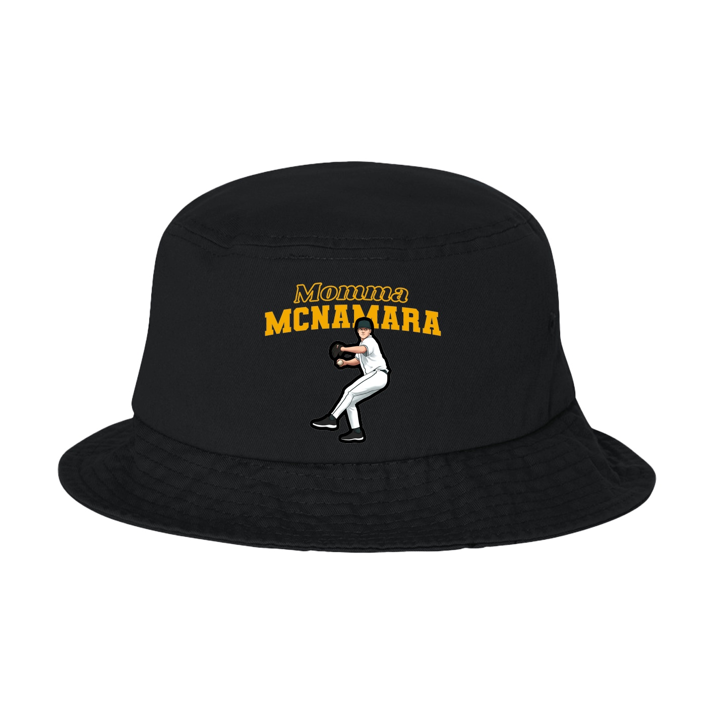 Bucket Cap — Mothers Day Block in Black
