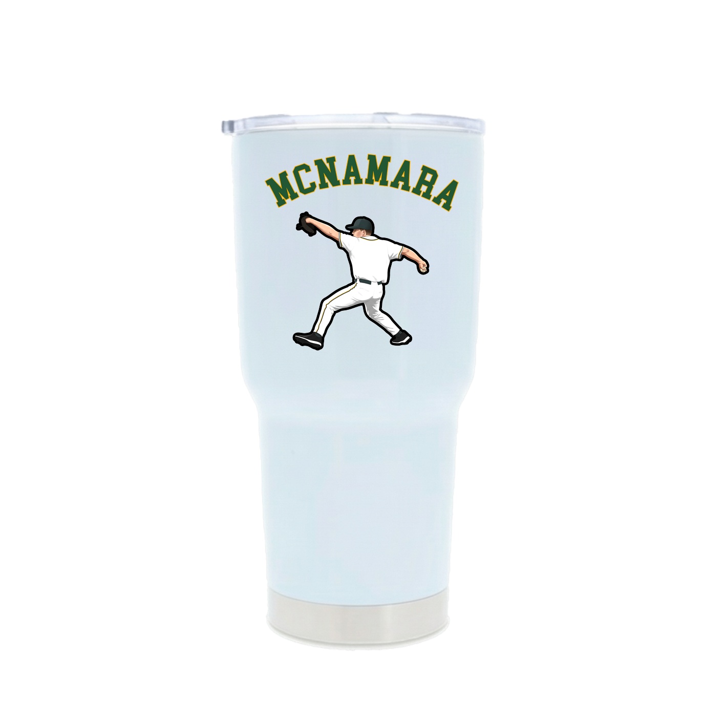 30oz Stainless Steel Tumbler — Shirsey Arch in White