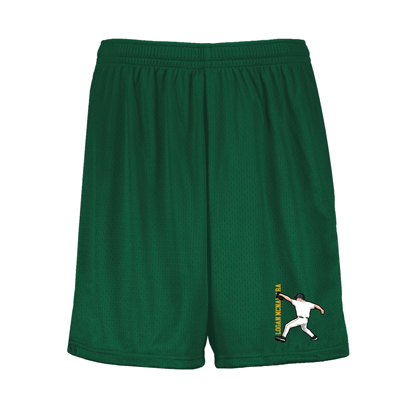 Shorts — Name Vertical in Green