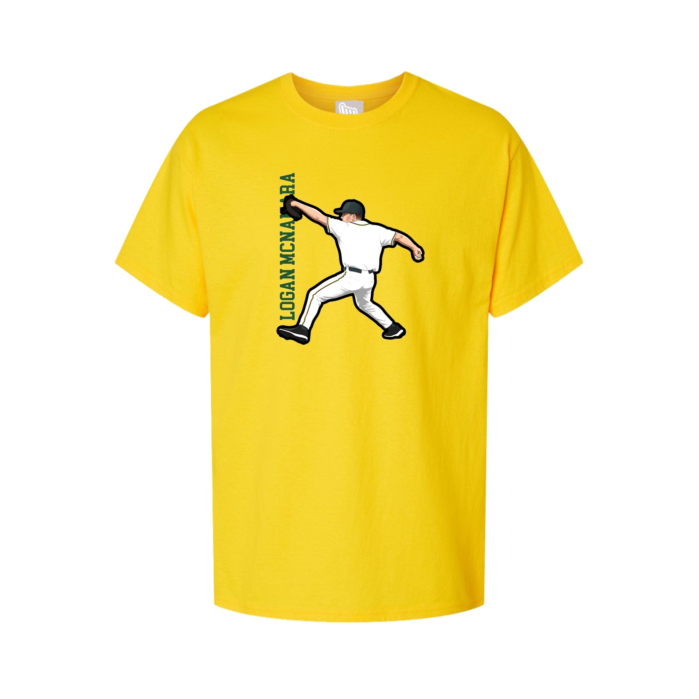 Tee — Name Vertical in Gold