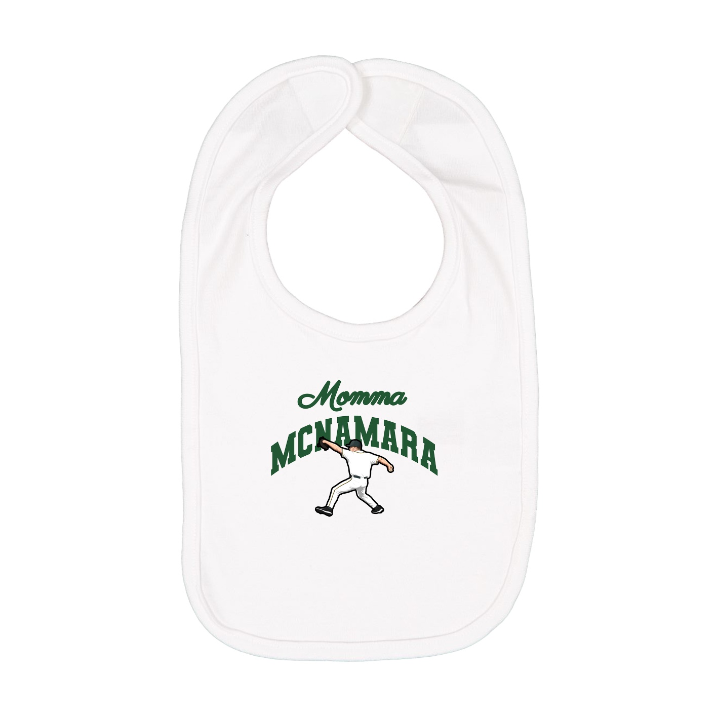 Infant Bib — Mothers Day Arch in White