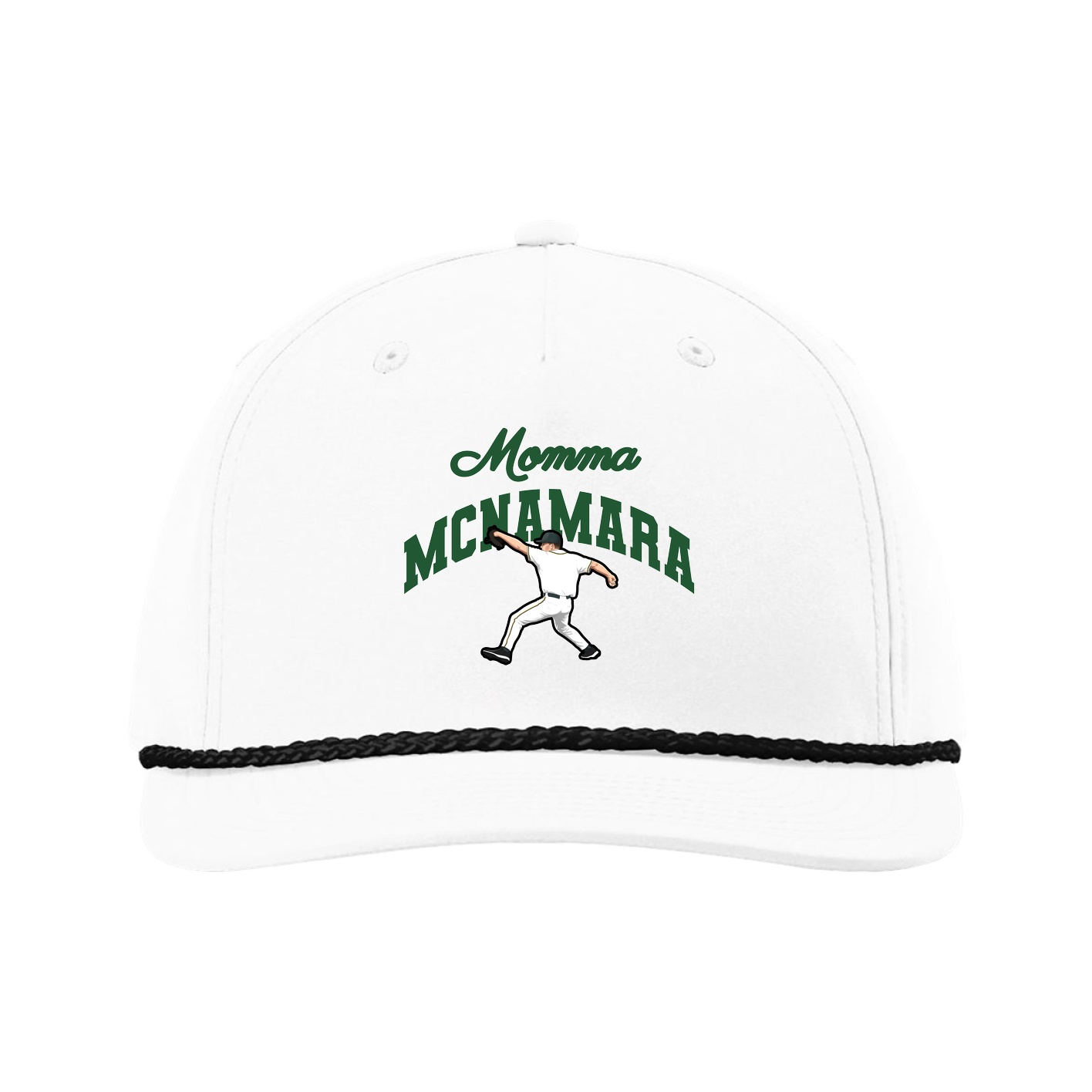 Five-Panel Classic Rope Cap — Mothers Day Arch in White