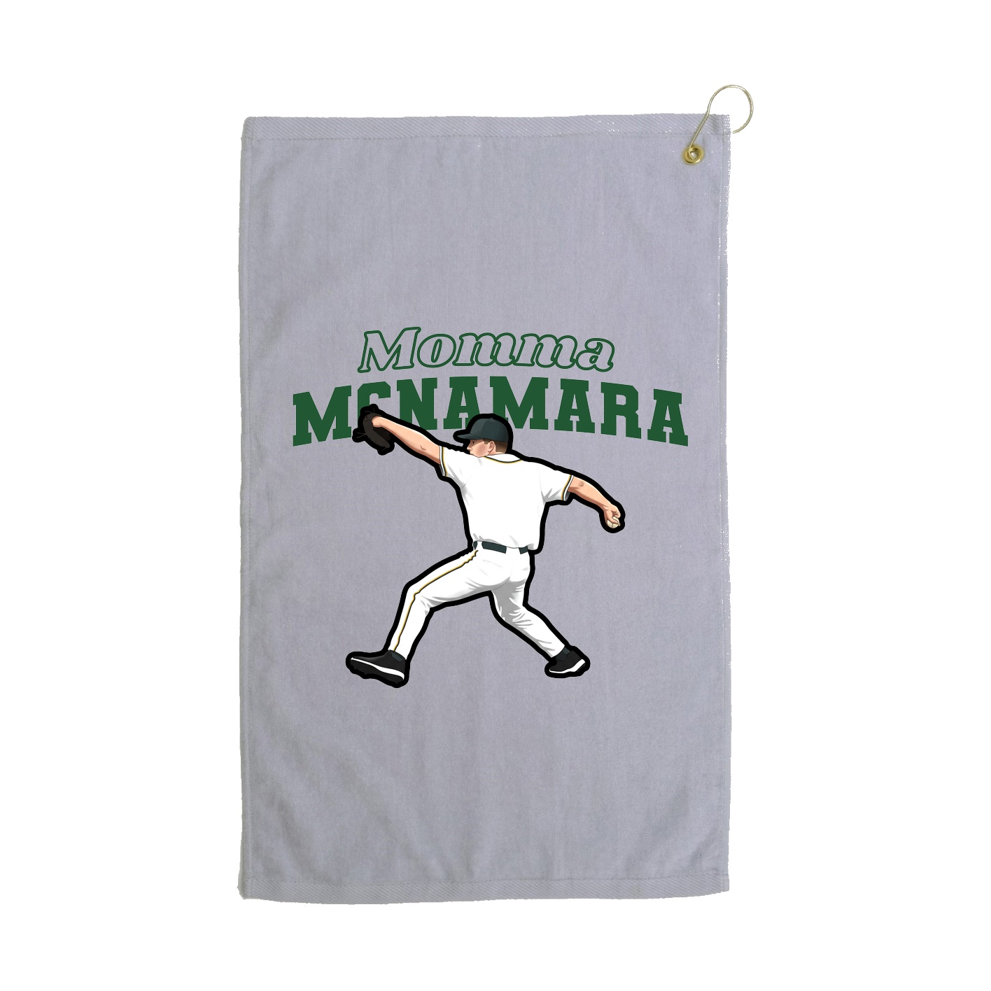 Golf Towel — Mothers Day Block in Grey