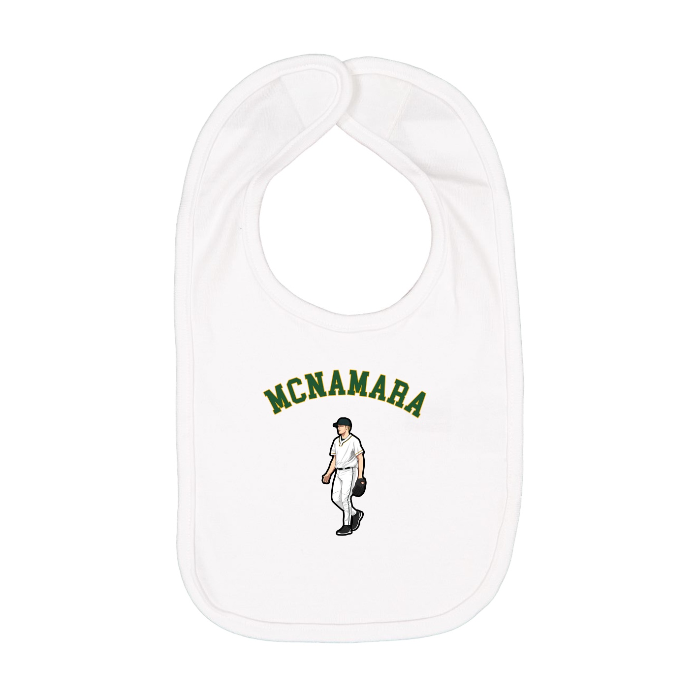 Infant Bib — Shirsey Arch in White