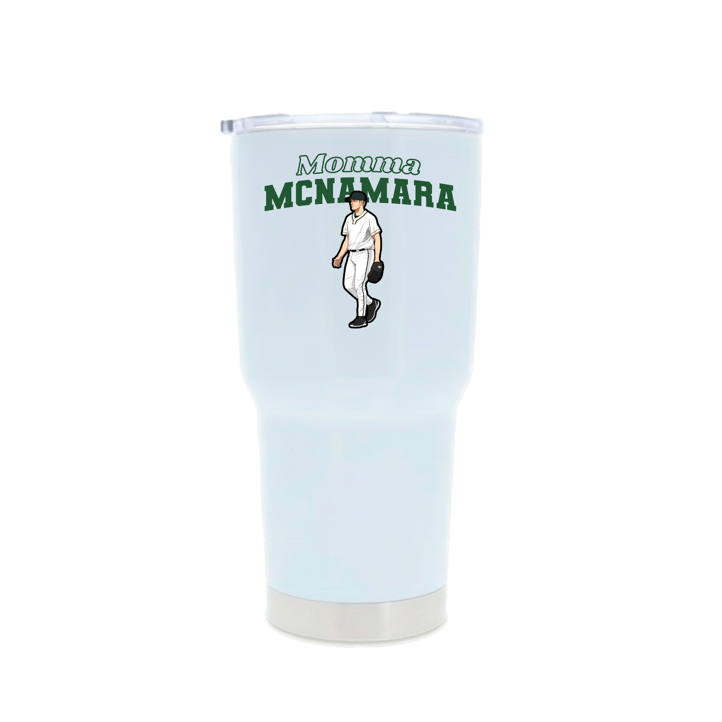 30oz Stainless Steel Tumbler — Mothers Day Block in White