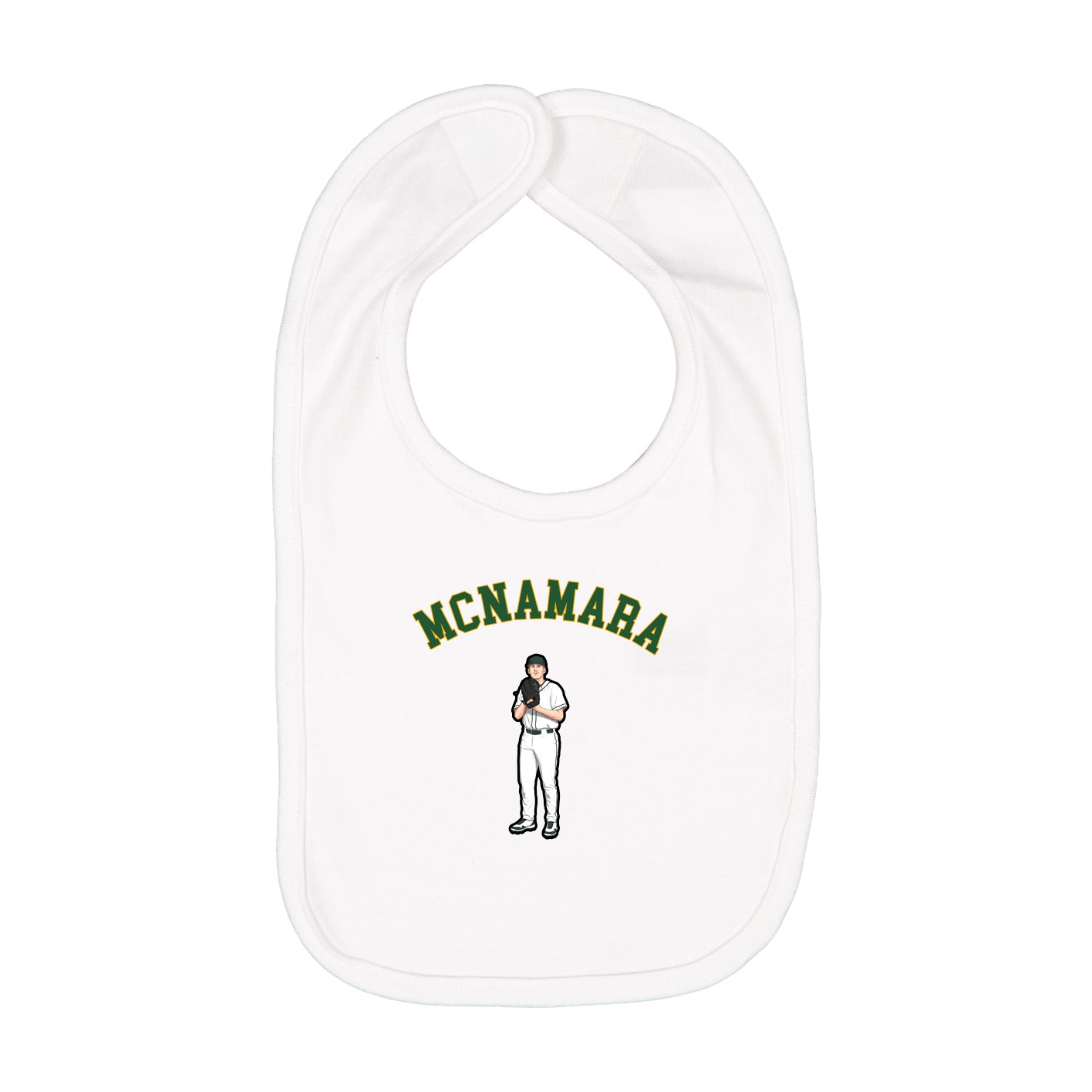 Infant Bib — Shirsey Arch in White