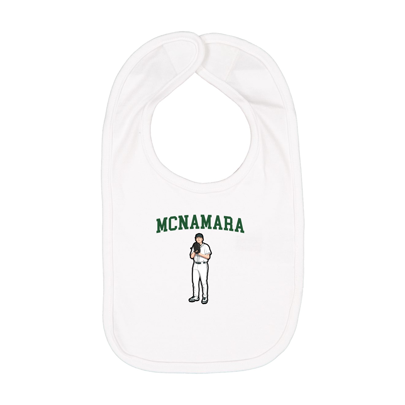 Infant Bib — Shirsey in White