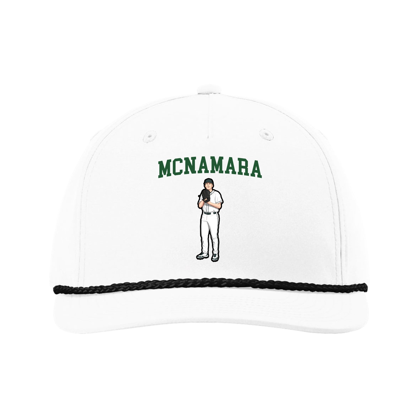 Five-Panel Classic Rope Cap — Shirsey in White