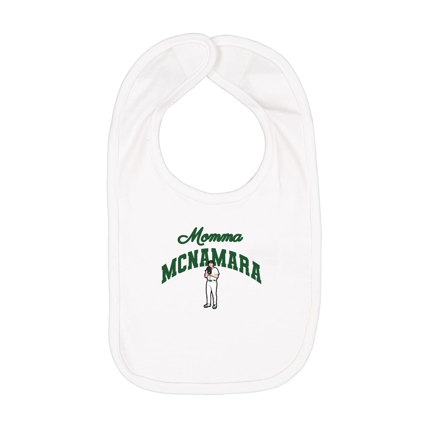 Infant Bib — Mothers Day Arch in White