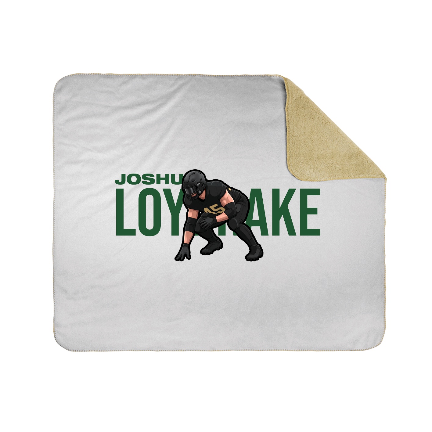Throw Blanket — Player Name in White