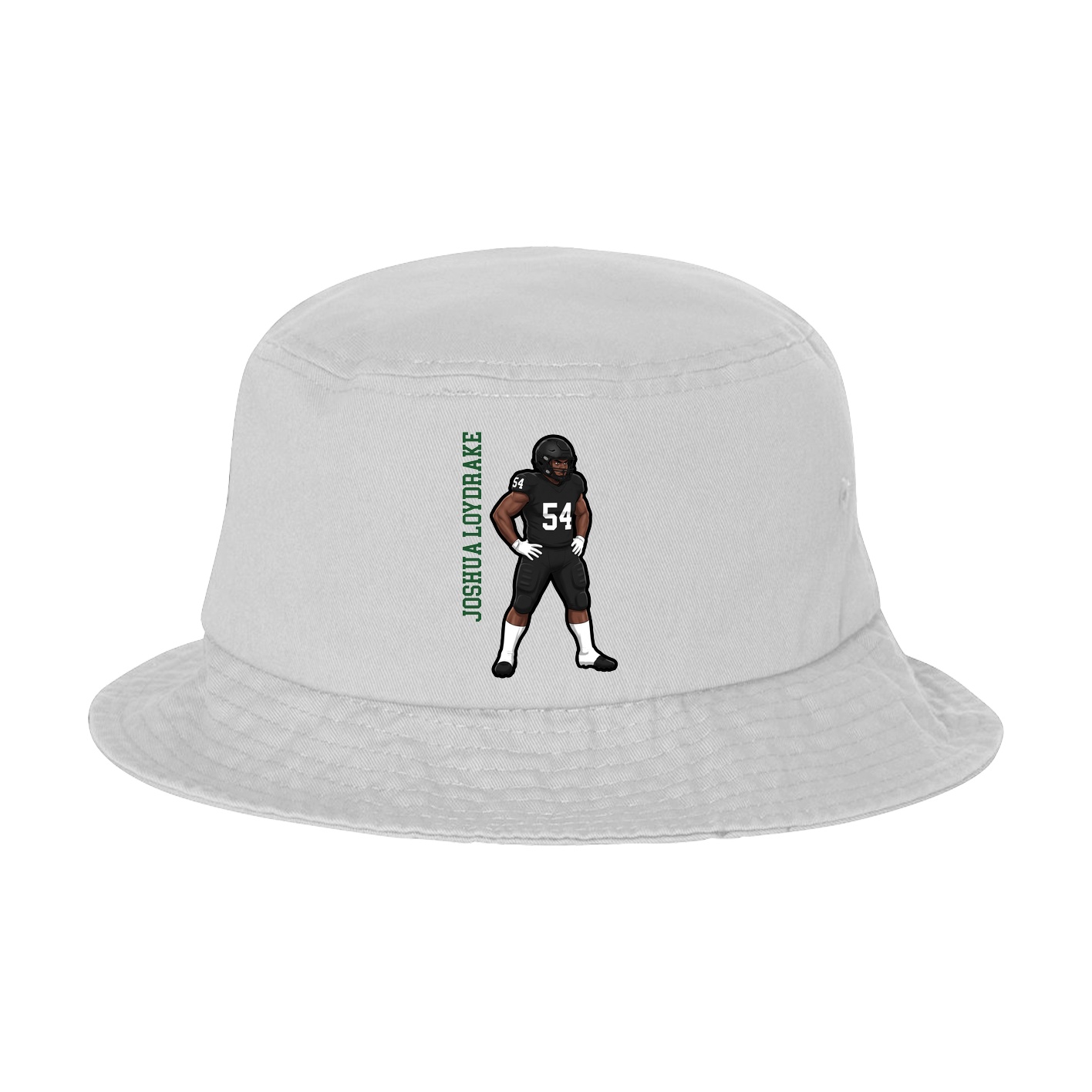 Bucket Cap — Name Vertical in White