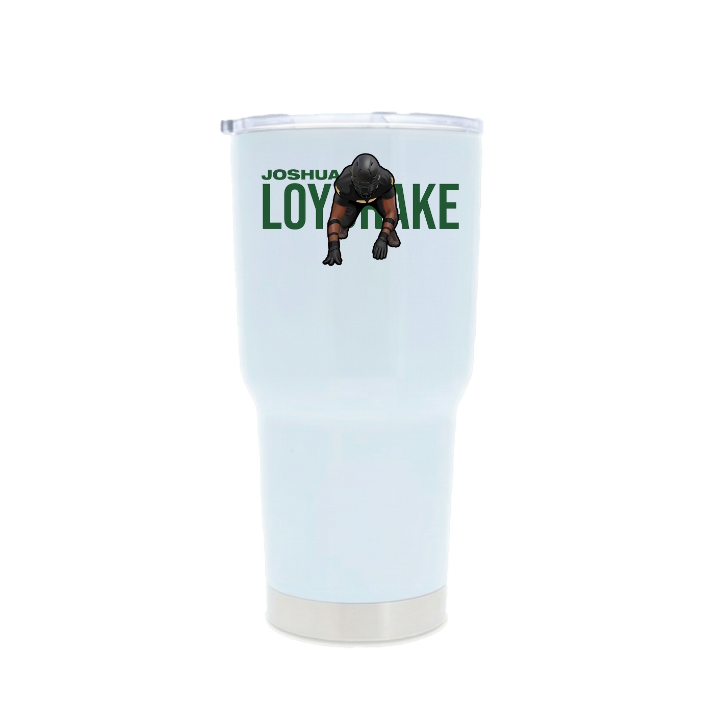 30oz Stainless Steel Tumbler — Player Name in White