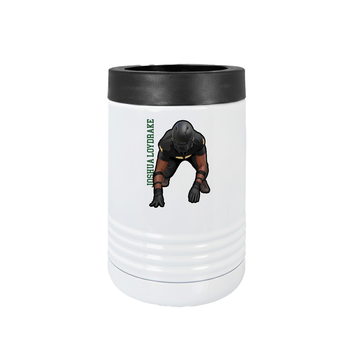 Beverage Holder — Name Vertical in White