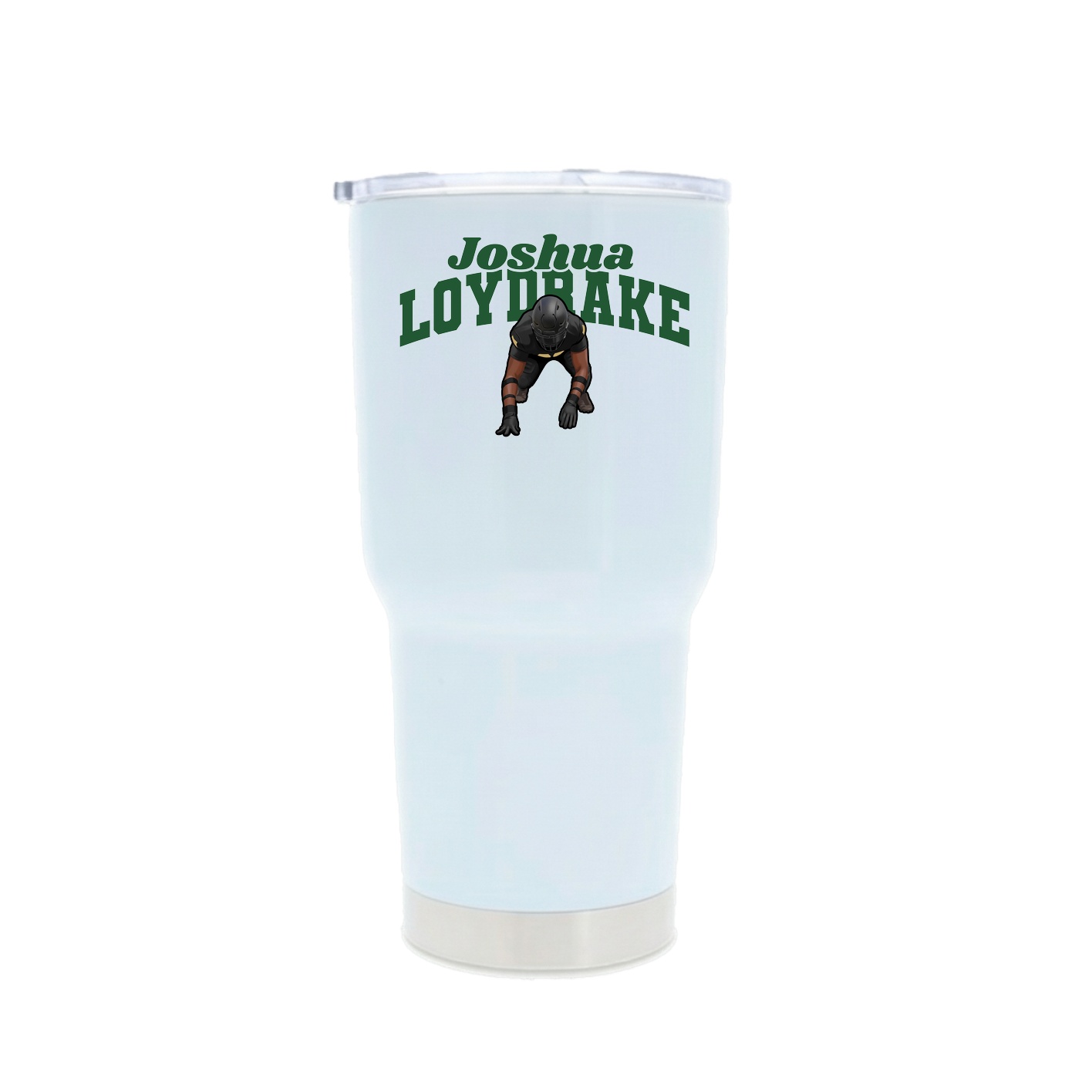 30oz Stainless Steel Tumbler — Signature Arch in White