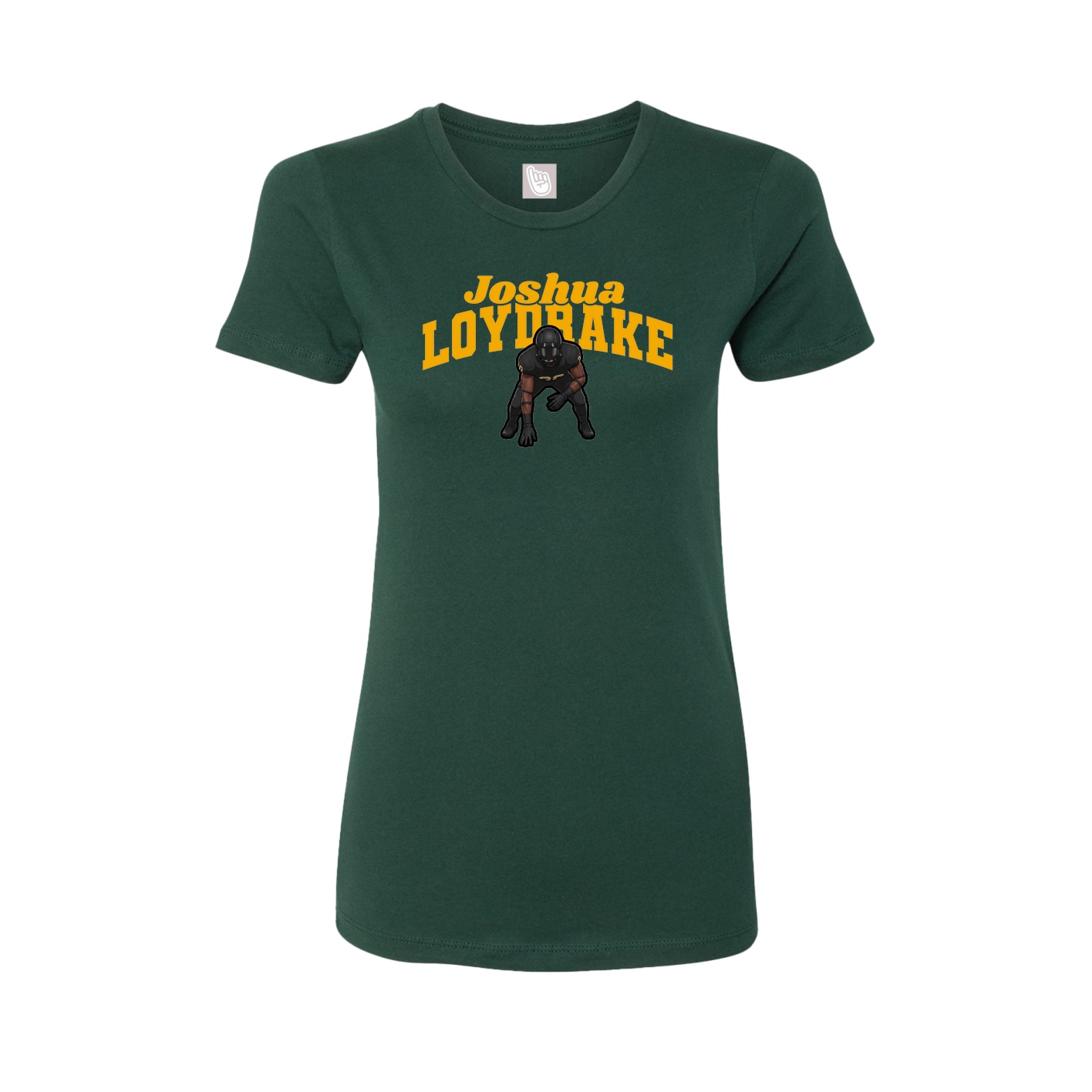 Fitted Women's Tee — Signature Arch in Green