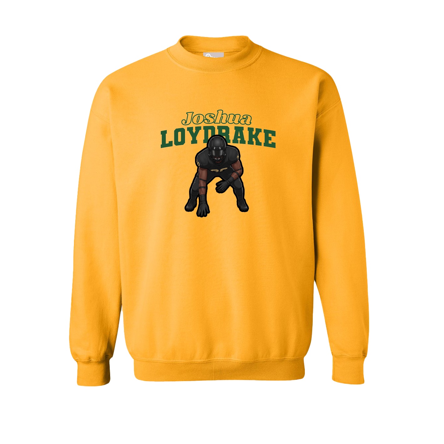 Fleece Crew — Name Arch in Gold