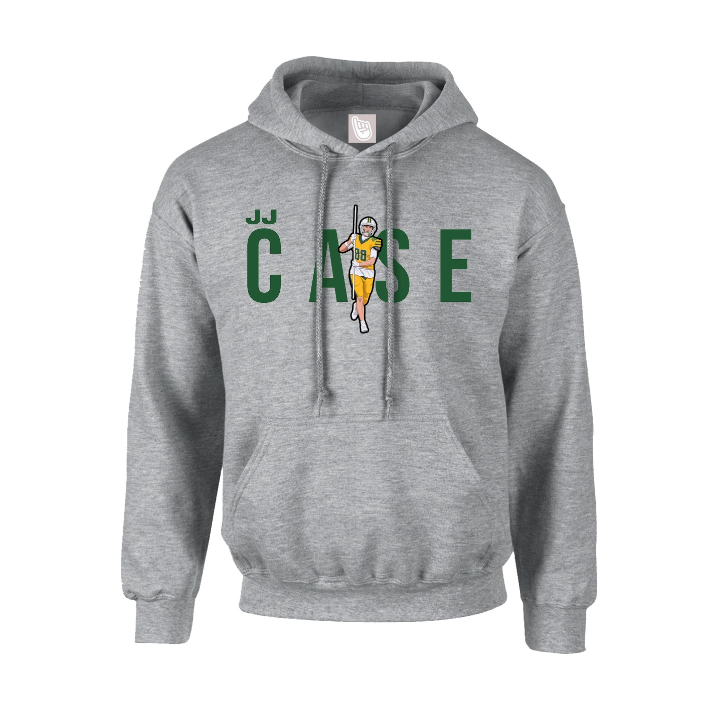 Youth Hoodie — Player Name in Grey
