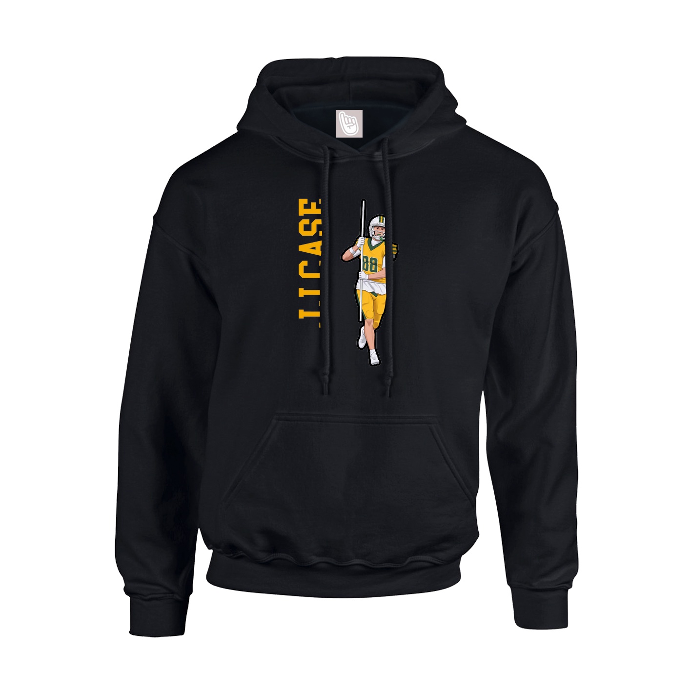 Youth Hoodie — Name Vertical in Black