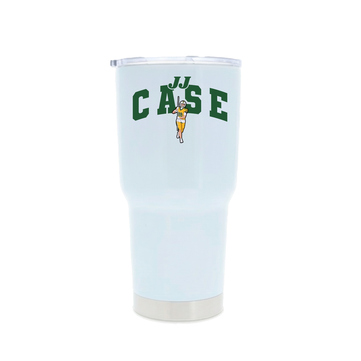 30oz Stainless Steel Tumbler — Signature Arch in White