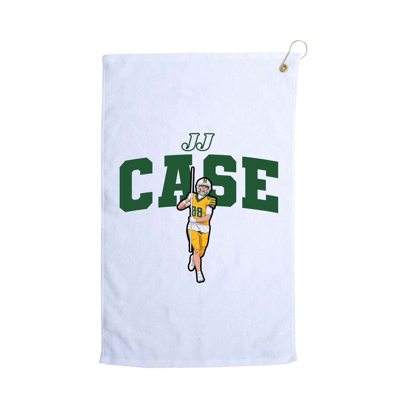 Golf Towel — Name Arch in White