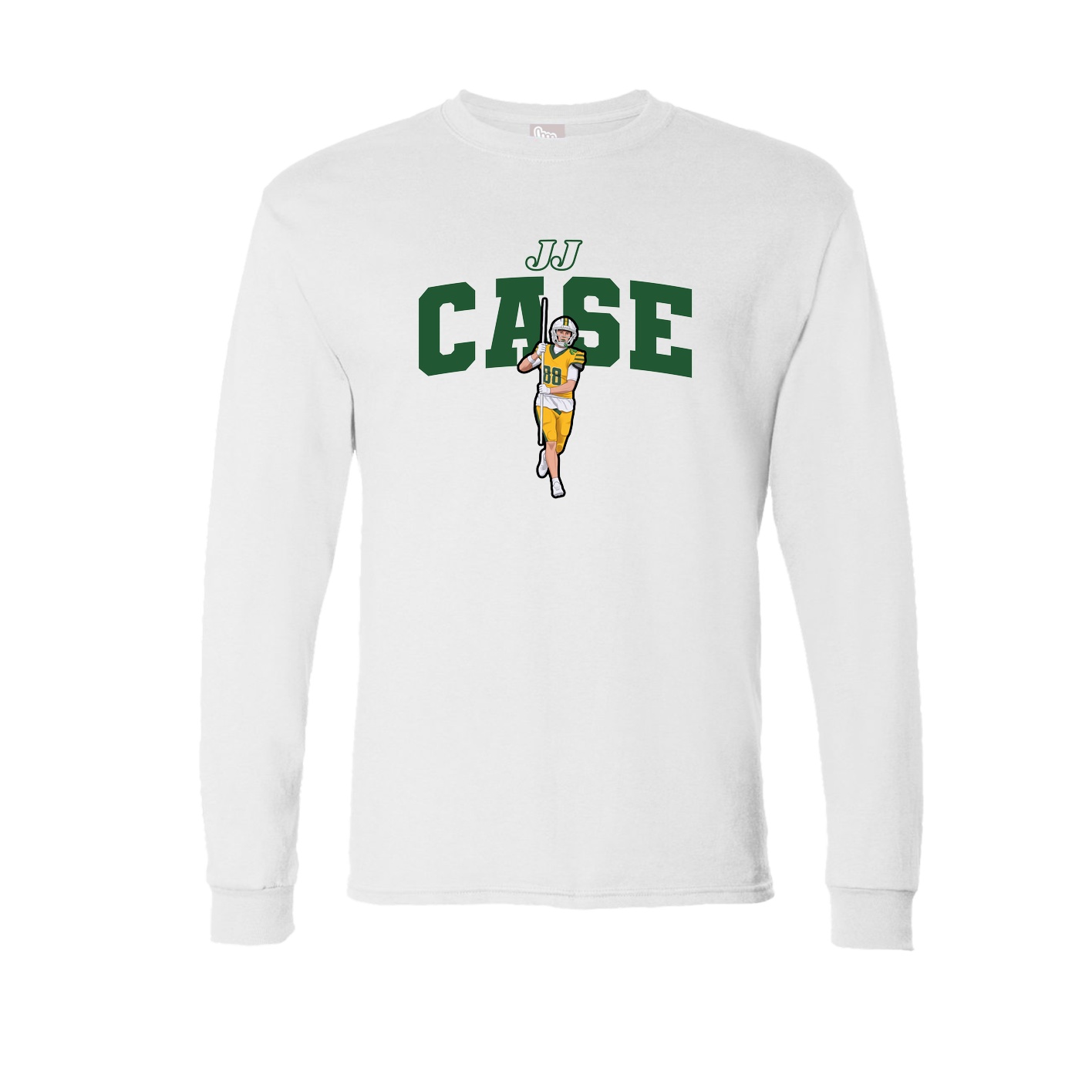 Long Sleeve Tee — Name Arch in White