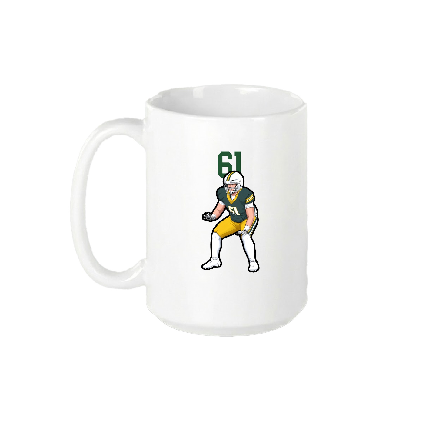 15oz Coffee Mug — Number Top in White