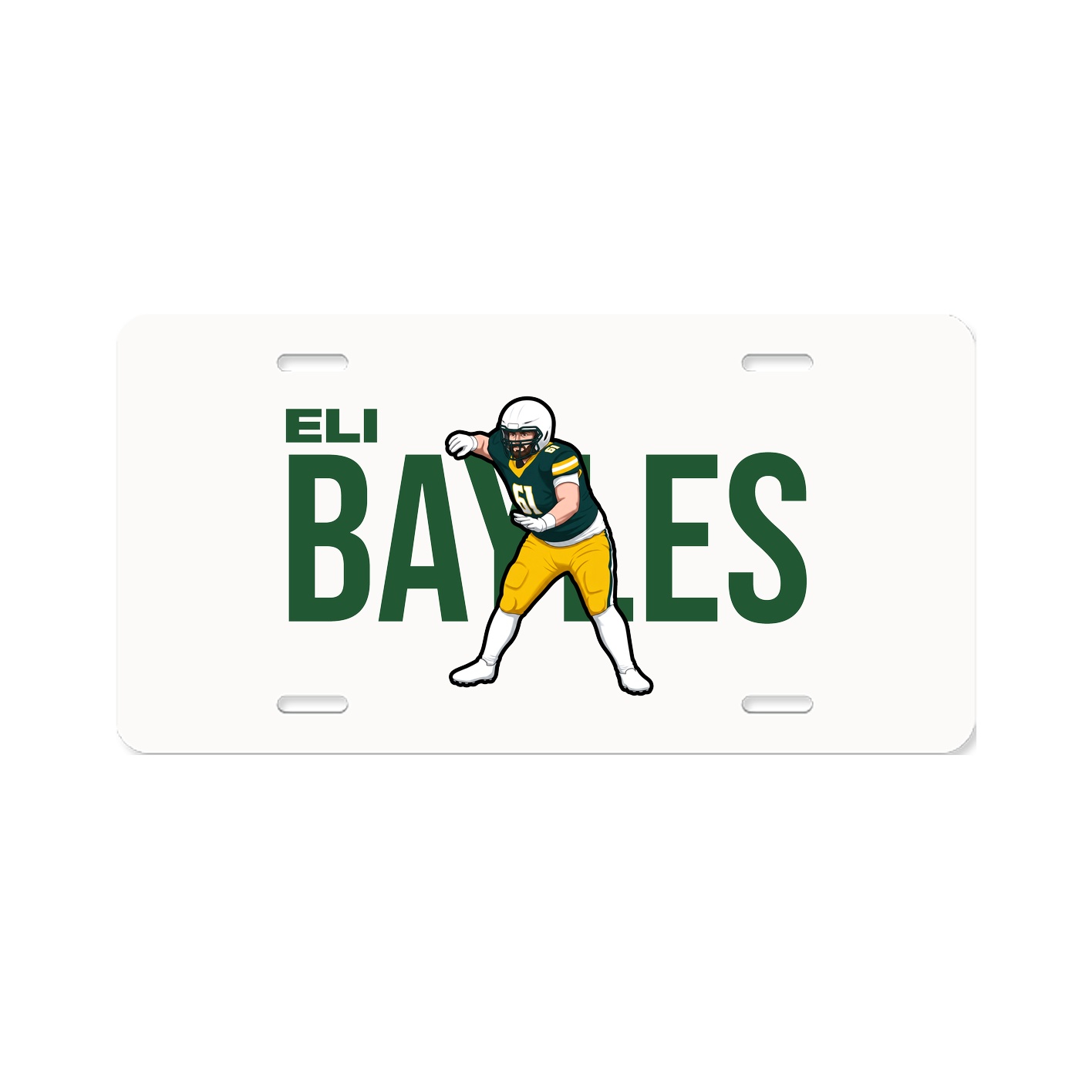 License Plate — Player Name in Classic