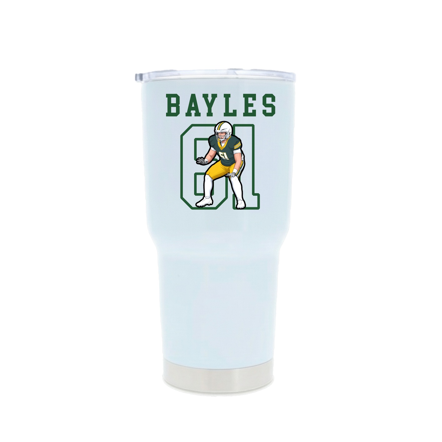 30oz Stainless Steel Tumbler — Shirsey in White