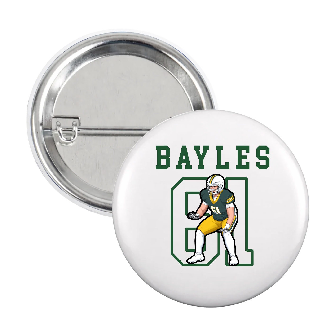 Game Day Button — Shirsey in White