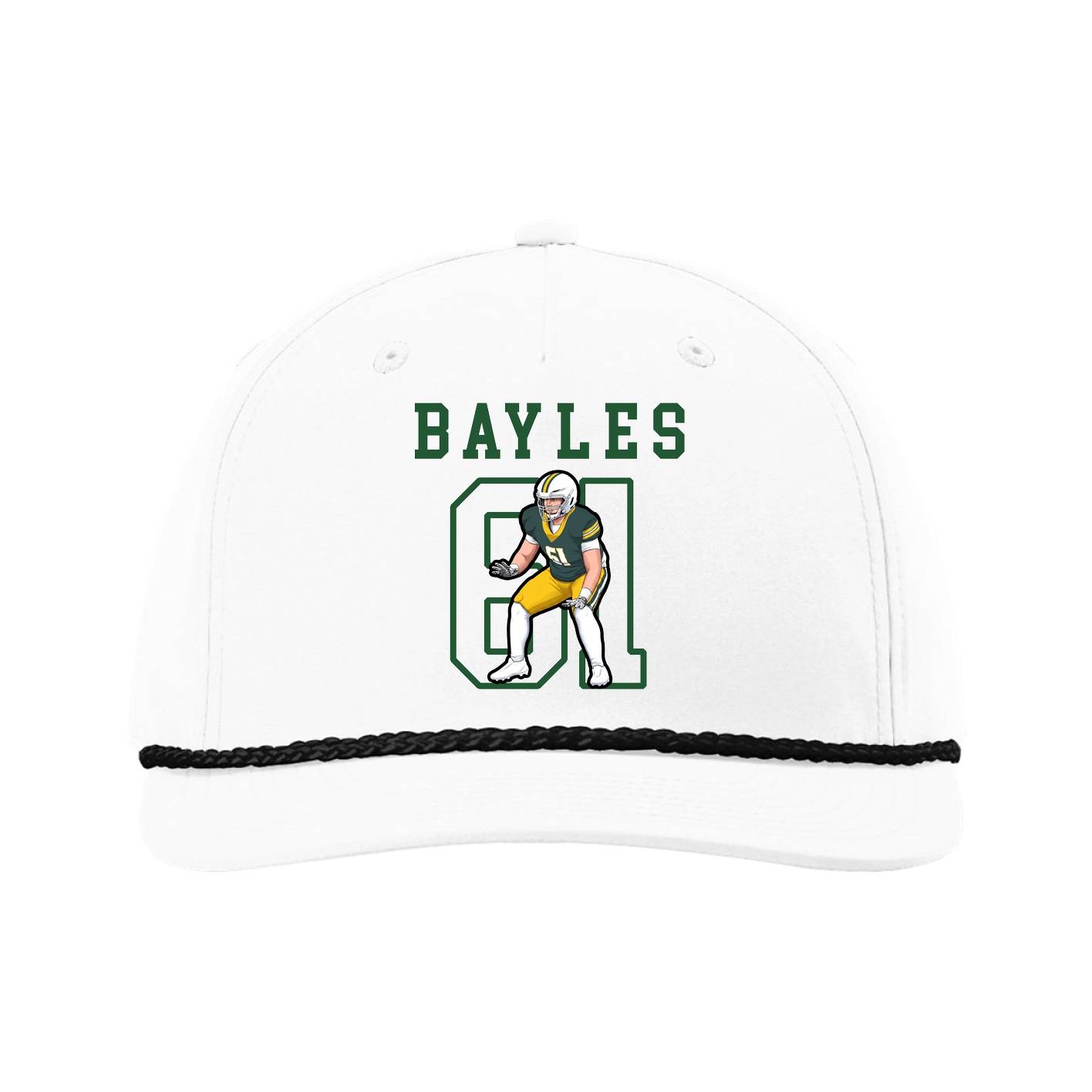 Five-Panel Classic Rope Cap — Shirsey in White