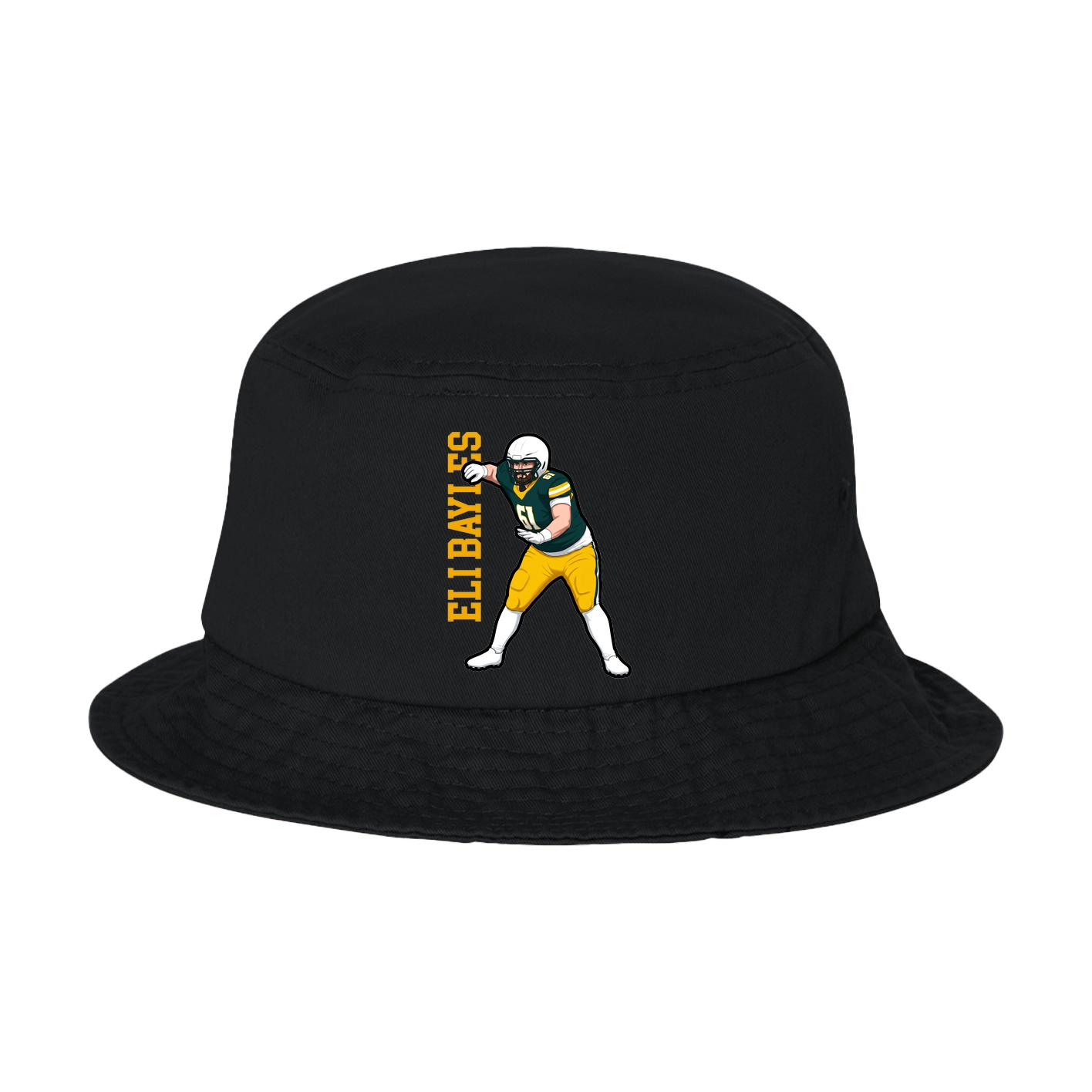Bucket Cap — Name Vertical in Black