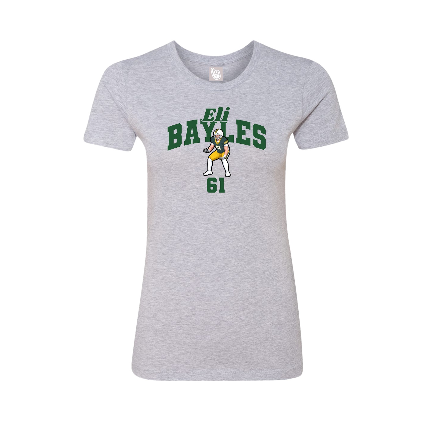 Fitted Women's Tee — Signature Arch in Grey