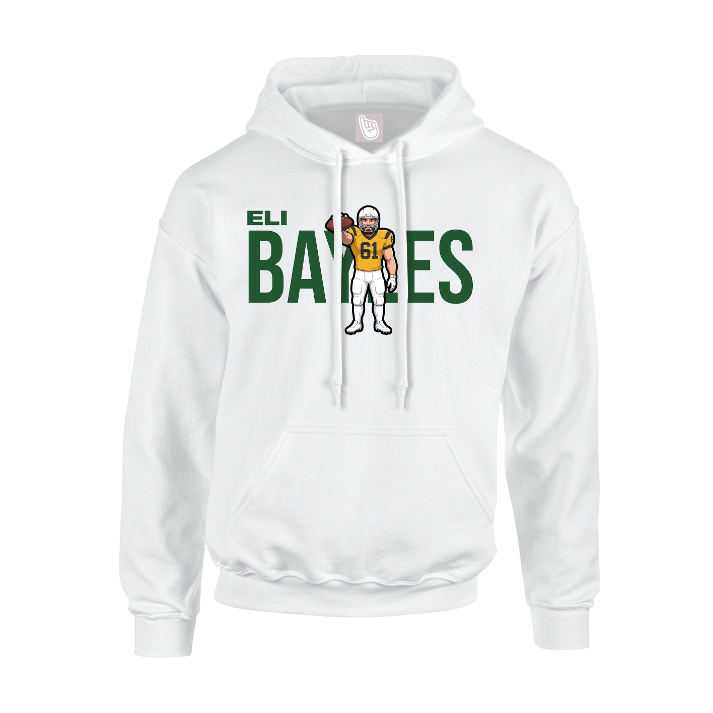 Hoodie — Player Name in White